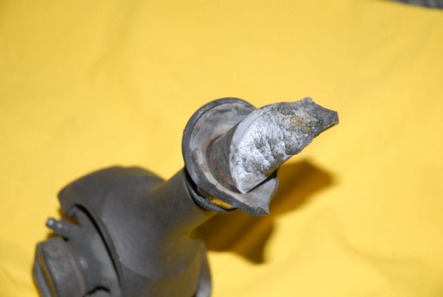 broken halfshaft closeup
