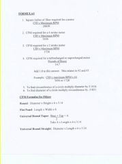 CFM formulas for air filters
