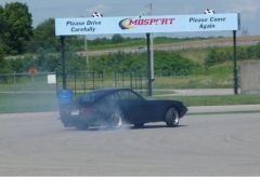Drifting at a local track day.