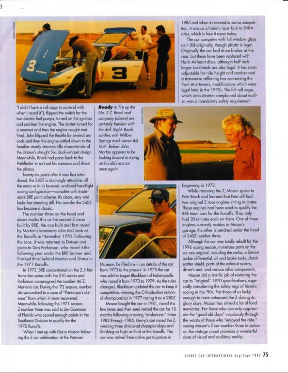 Z history articles-Sports Car International magazine-August-September 1997,