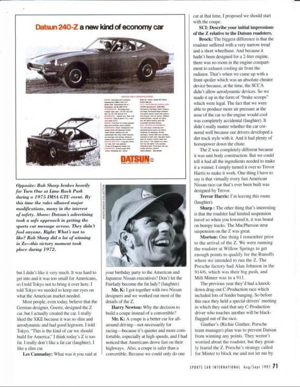 Z history articles-Sports Car International magazine-August-September 1997,