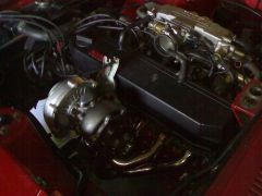 View of turbo & engine bay