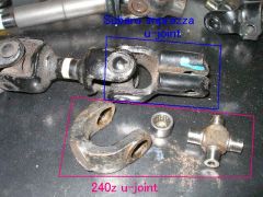 240z to subaru u-joint assemble