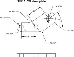 drawing of control arm bracket
