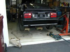 Project started! dropping the exhaust and drive shaft