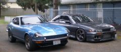 my 240z and my 1992 240sx