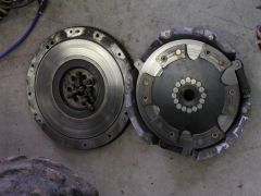clutch, flywheel and 6 puck clutch disc