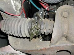 Old steering rack boot