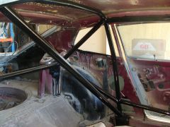 view of roll cage