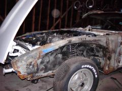 Z Car After the First Day of the Frame Up Resto Project Oct.  2004