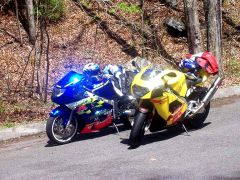 Benfield's and Wiers' bikes at Shady Valley