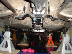 Diff. mount modified for dual exhaust