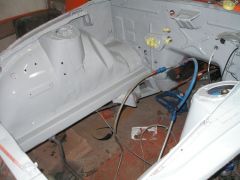 engine compartment painted