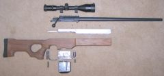 Breakdown of components for Mauser rifle