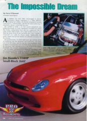 Jim Biondo's small block 260Z article, Chevy High Performance magazine, Mar