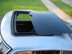 Sunroof open side view