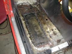 Driver's floor pan repair