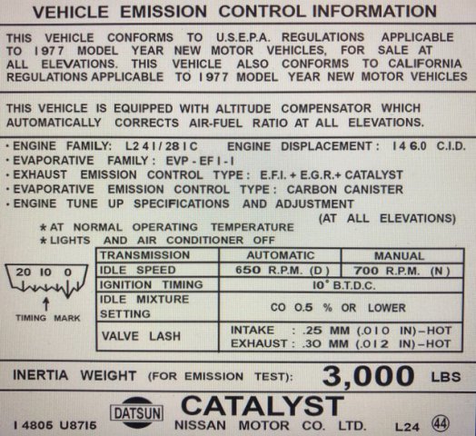 emissions decal 1977 datsun 280z.jpg